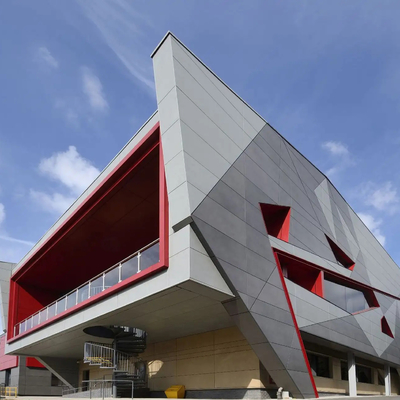 Q355B Glass Aluminium Curtain Wall Construction 0.36mm-0.6mm Customized
