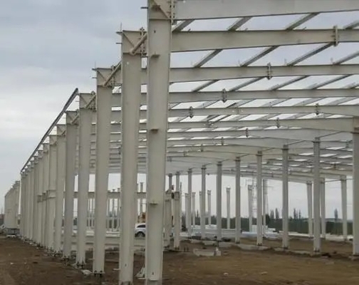 Q235B Cellular Beam Steel Portal Frame Punching Customized For Hangar
