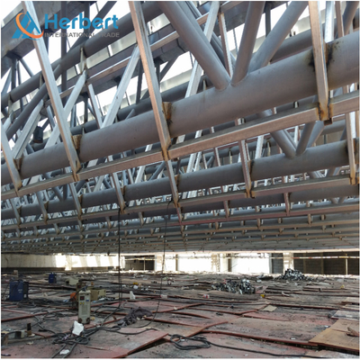 S235JR Premade Gambrel Roof Trusses 30 FT Punching For Curtain Wall