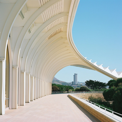 ETFE and PTFE Tension Membrane Structure for Elegant Architectural Forms