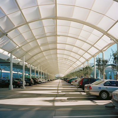 Tension Membrane Structure For Public Parking Lots Protect Vehicles With Stylish Canopies