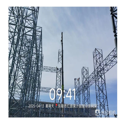 hot-dip galvanized and painted steel space frame systems