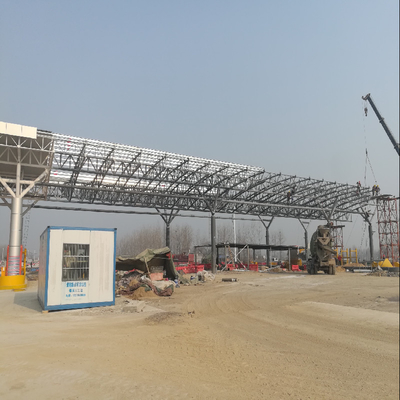 Q235B Toll Plaza Canopy Construction Bending Galvanized Quilk Installation