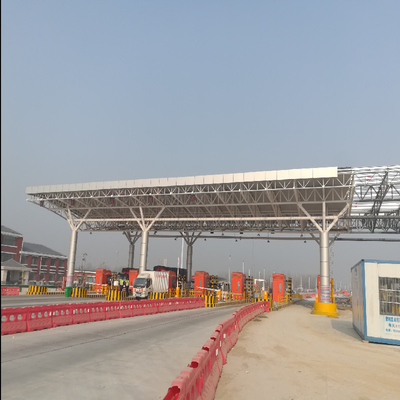 Q235B Toll Plaza Canopy Construction Bending Galvanized Quilk Installation