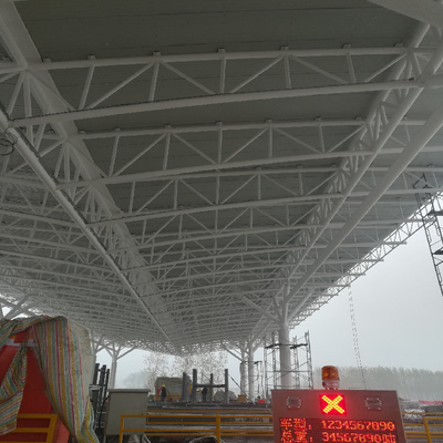 Q235B Toll Plaza Canopy Construction Bending Galvanized Quilk Installation