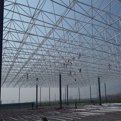 Q235 High Strength Tubular Steel Roof Truss Square Aluminum Truss Punching
