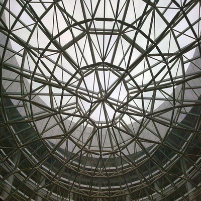 Large Span 100m Hot Dip Galvanized Steel Structure Space Frame Q235