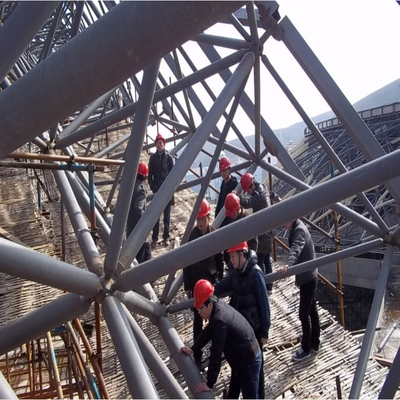 Prefabricated Q235 Steel Space Frames 820mm Roof Steel Structure Building