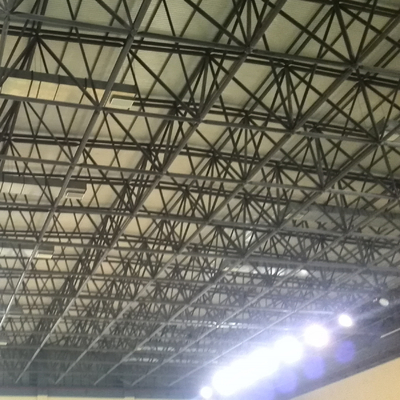 S355JR Steel Space Frames Building Construction 150mm Rockwool Roof For Stadium