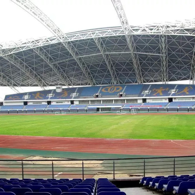 Retractable Q355 Glass Dome Roof Construction Silver Curved Metal Roof Trusses