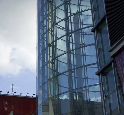PU Aluminum Frame Glass Curtain Wall 0.6mm Exterior Wall Panels 1.5mm