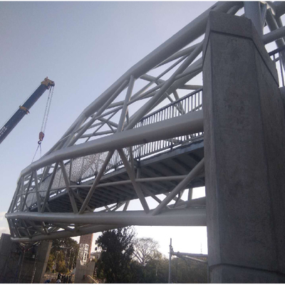Multi Slope Space Frame Truss Welding Steel Pipe Truss 110m Grey