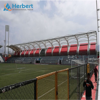 0.8mm Roof PVDF Tension Membrane Structure Buildings Q235 For Sports Sdium