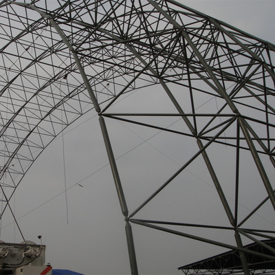 Q355 Large Span Triangular Space Frame Steel Building Decoiling For Coal Shed