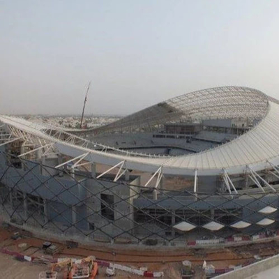 GB Q345 Large Span Stadium Steel Structure 50mm Roof With Strong Durability