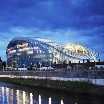 GB Q345 Large Span Stadium Steel Structure 50mm Roof With Strong Durability