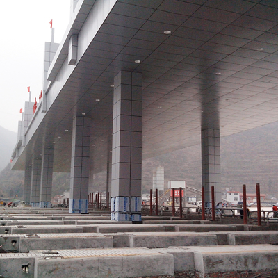 S355JR Gas Station Canopy Shed 500m 1000m Corrugated  Roof Shed