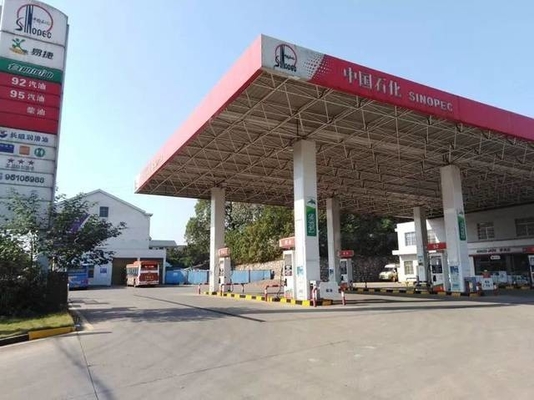 Q345 Fuel Pump Canopy 100m Service Station Canopy Rectangle 300m