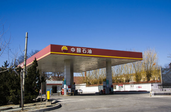 S235JR Gas Station Canopy Structure 50mm-150mm Roof Single Slope
