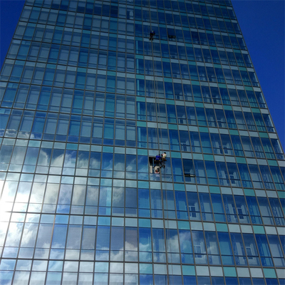 Q355 Low E Glass Curtain Wall 120mm Double Glazed Glass Curtain Bending