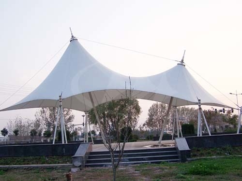 Q355 Tension Fabric Architecture 120mm 50mm Roof Tensile Membrane Structure