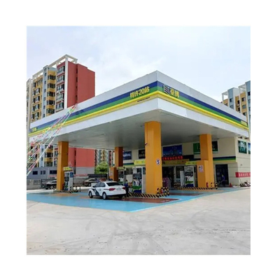Space Frame Steel Structures Roofs Gas Stations Toll Station Roofing System ISO GB