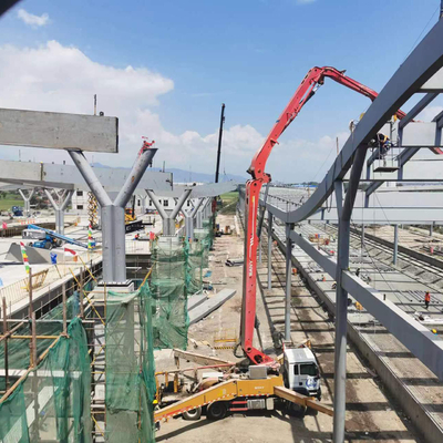 Q235 Steel Frame Roof Structure For Jakarta Bandung High Speed Railway