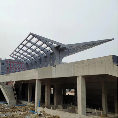 Prefabricated Portal Steel Structure Roof Logo Architectural Form Design