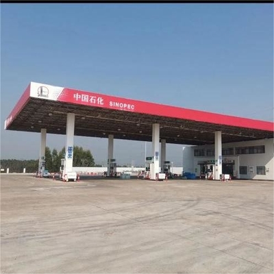 Gas Station Prefabricated Light Steel Frame For Construction Building Structure