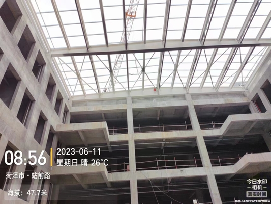Q235 Customized Prefab Steel Space Frames High Wind Resistance