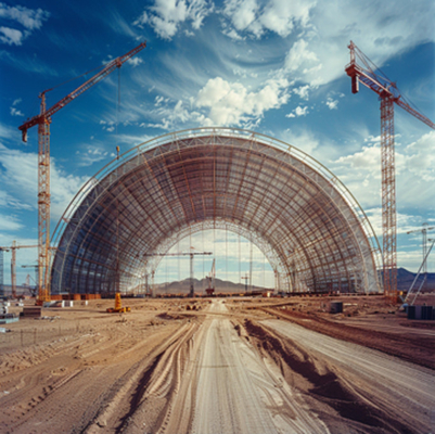 Large Span Bolt Ball Design Steel Space Frame for Coal Shed Building | Innovative Design and Construction Solutions
