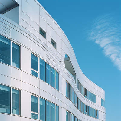 Metal Cutting Perfected Aluminum Facade With Round And Beveled Edge