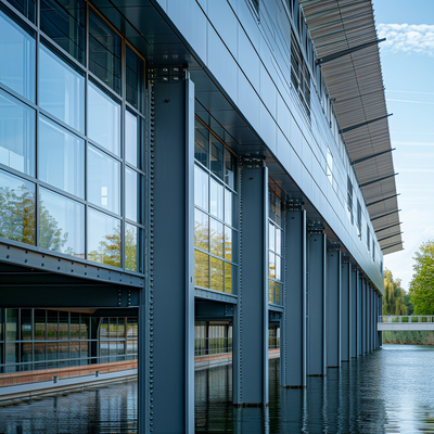 Elegant Glass Curtain Wall With Aluminum Profile For Steel Construction