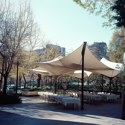 Tension Membrane Structure For Outdoor Dining Stylish Weather-Resistant Solutions