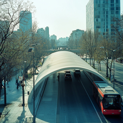 Tension Membrane Structure For Public Transport Interchanges Functional And Stylish Shelters