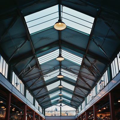 Roof Skylight For Large Farmers' Markets Brightening Spaces And Enhancing Visibility