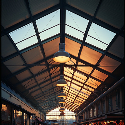 Roof Skylight For Large Farmers' Markets Brightening Spaces And Enhancing Visibility