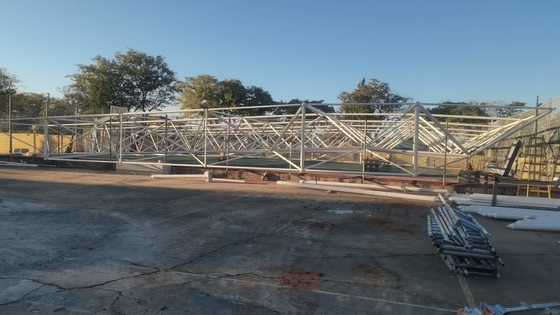 Q345 Prefabricated Space Frame Node Connection Galvanized GB Sports Stadium