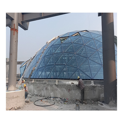 Blue Color Aluminium Curtain Wall Glass Facade Panel for Steel Structure Building Design Solution in Global Market