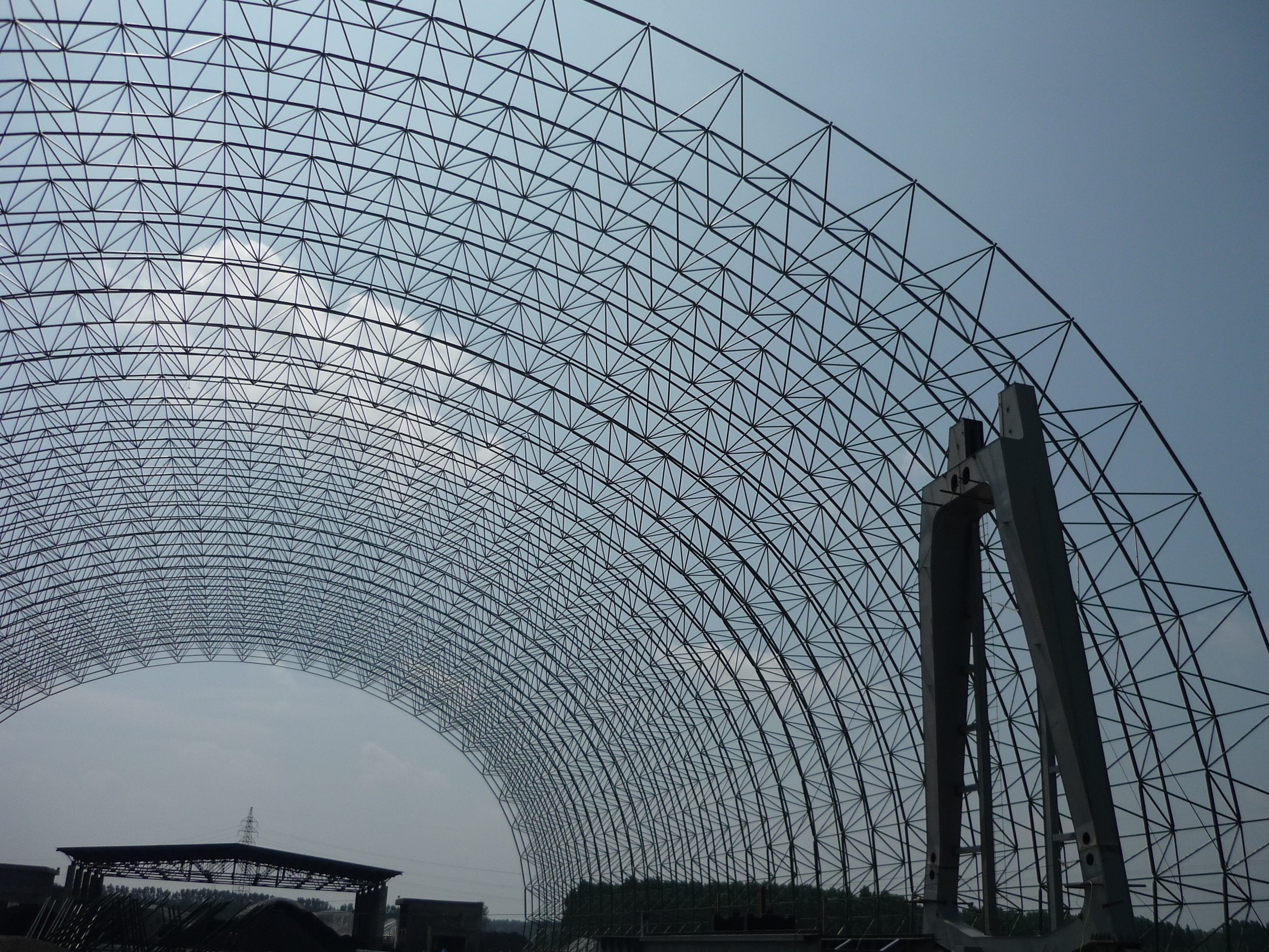 Hot Dip Galvanised Steel Structure Buildings Arch Space Frame 300m